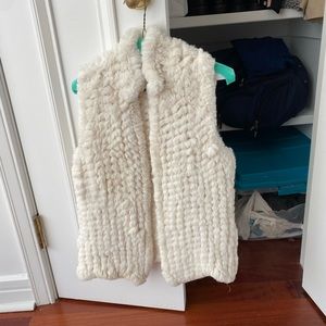 AQUA Bloomingdales Faux Fur Vest